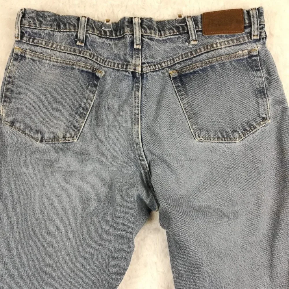 Cabela's‎ Mens Jeans Straight Roughneck Blue Denim Light Wash Workwear 38x26